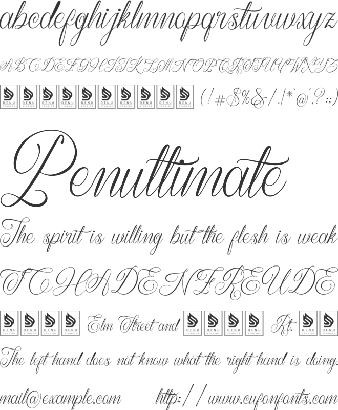 Kaletero font preview