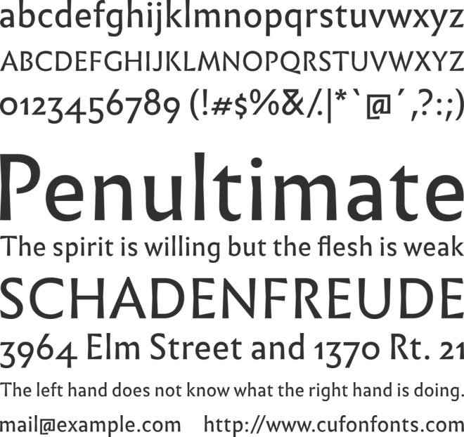 Infini font preview