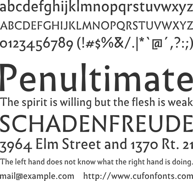 Infini font preview