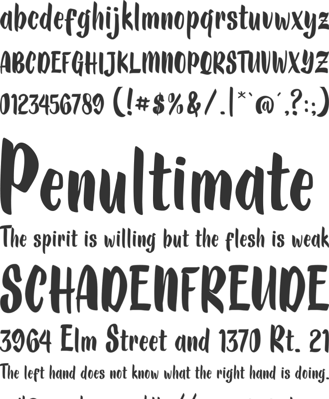 Baggy Pants font preview