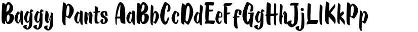 Baggy Pants font