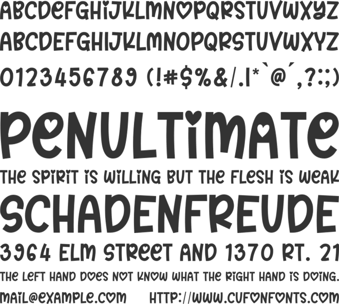 Cheerful Holiday font preview