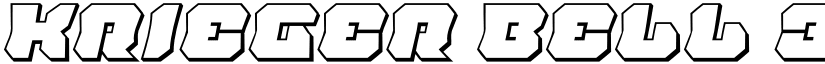 Krieger Bell 3D Italic font