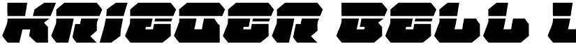Krieger Bell Laser Italic font