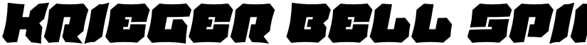 Krieger Bell Spiked Italic font