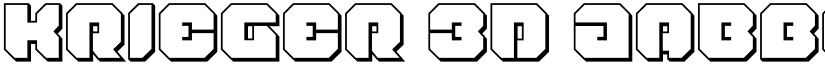 Krieger 3D font