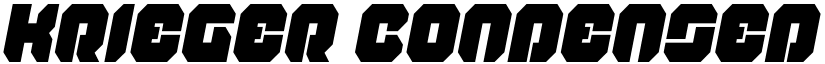 Krieger Condensed Italic font