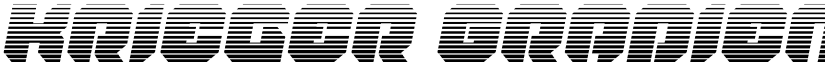 Krieger Gradient Italic font