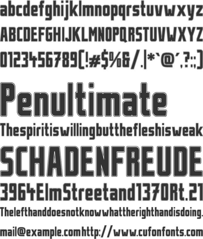 Stahlbetontraeger font preview