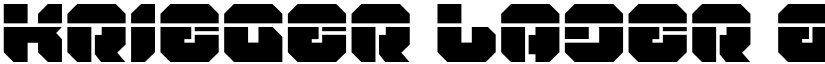 Krieger Laser font