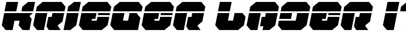Krieger Laser Italic font