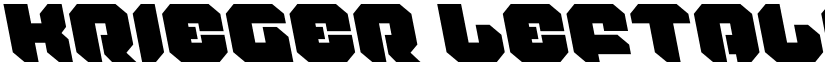 Krieger Leftalic font