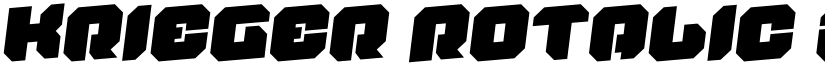 Krieger Rotalic font
