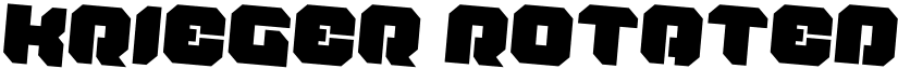 Krieger Rotated 2 font