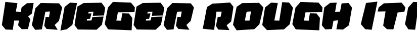 Krieger Rough Italic font