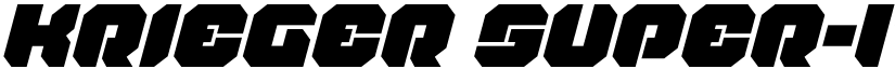 Krieger Super-Italic font