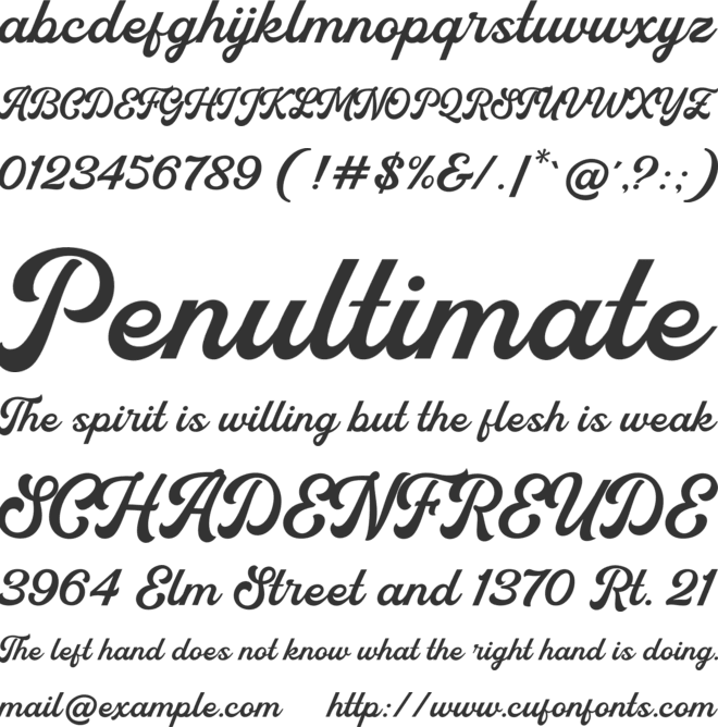 Thankfull font preview