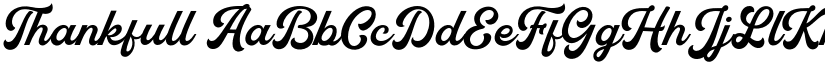 Thankfull font