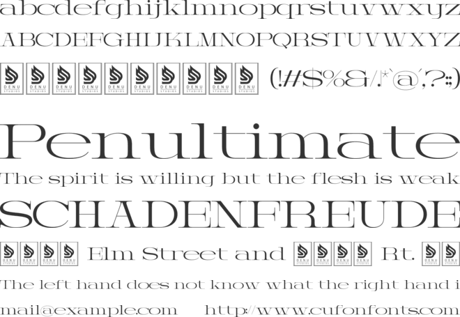 Prostetrix font preview