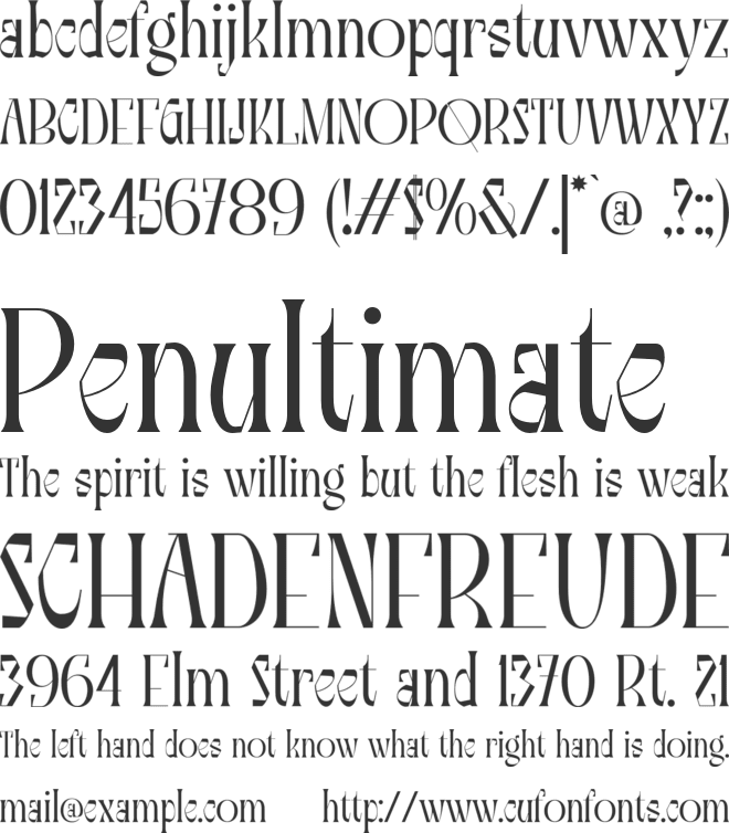 Foramte font preview