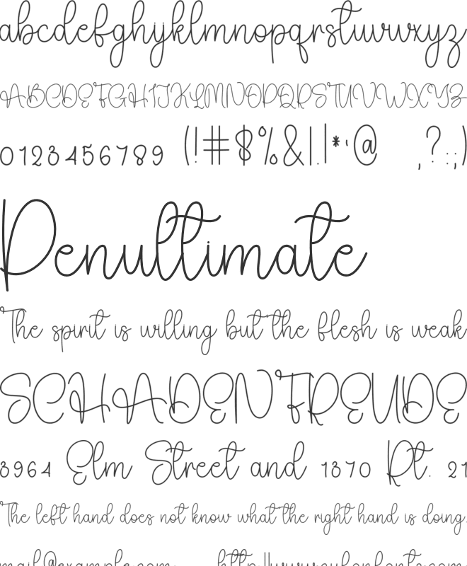 Baby Valentine font preview