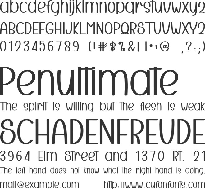 Simple Highland font preview