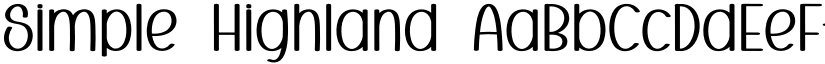 Simple Highland font