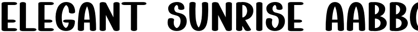 Elegant Sunrise font