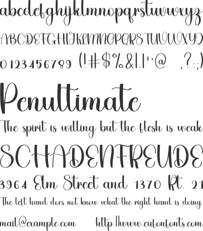 Beauty Snowman font preview