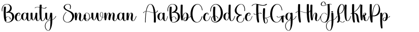 Beauty Snowman font