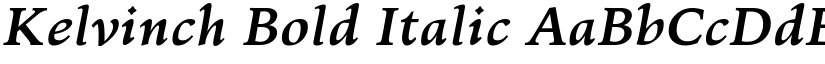 Kelvinch Bold Italic font