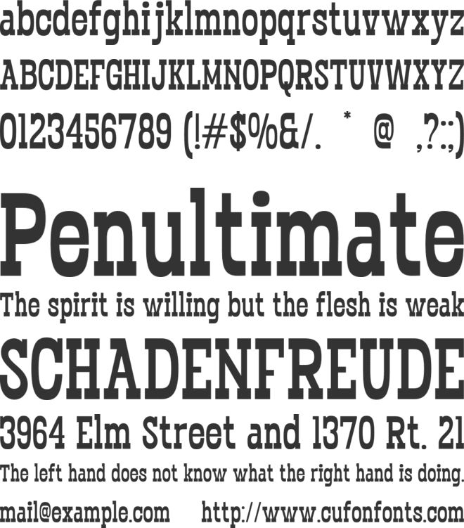 Oldrige font preview