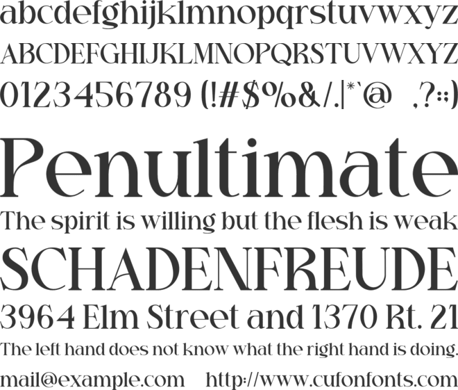 PROLE DEROSE font preview