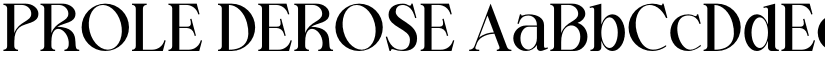 PROLE DEROSE font download