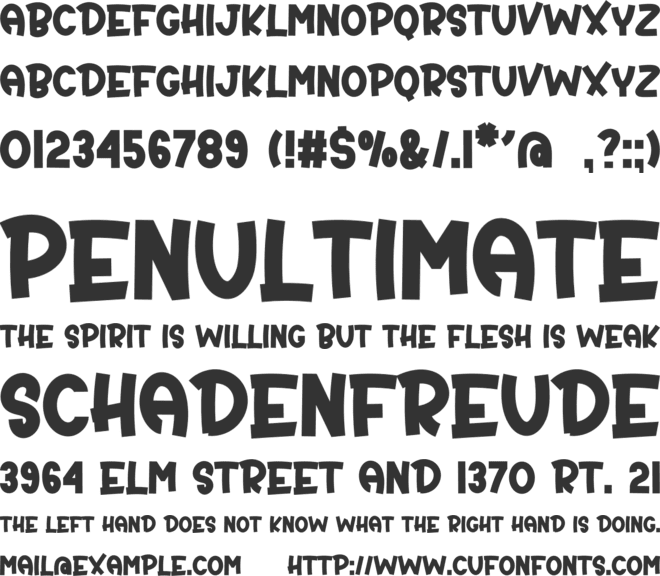 Baby Monsta font preview