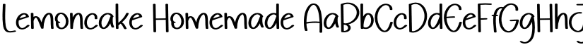 Lemoncake Homemade font