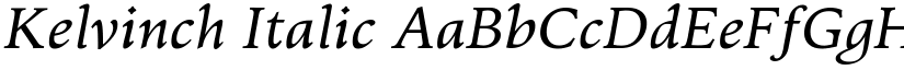 Kelvinch Italic font