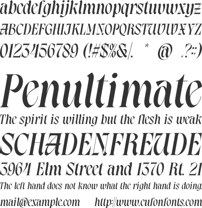 Vandals Blackstar font preview