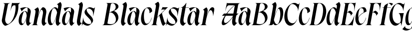 Vandals Blackstar font download