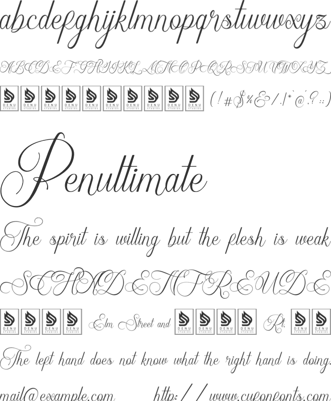 Narottewla font preview