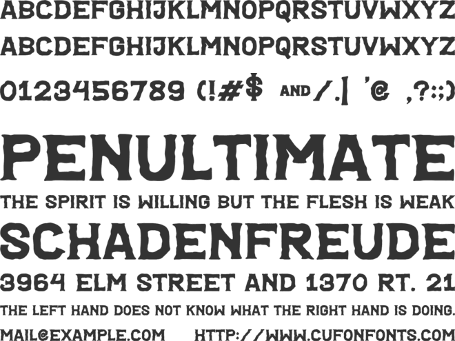 SFC Unionsigns font preview