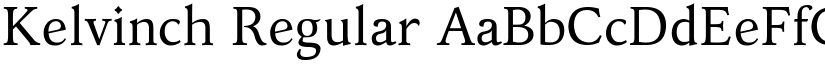 Kelvinch Regular font