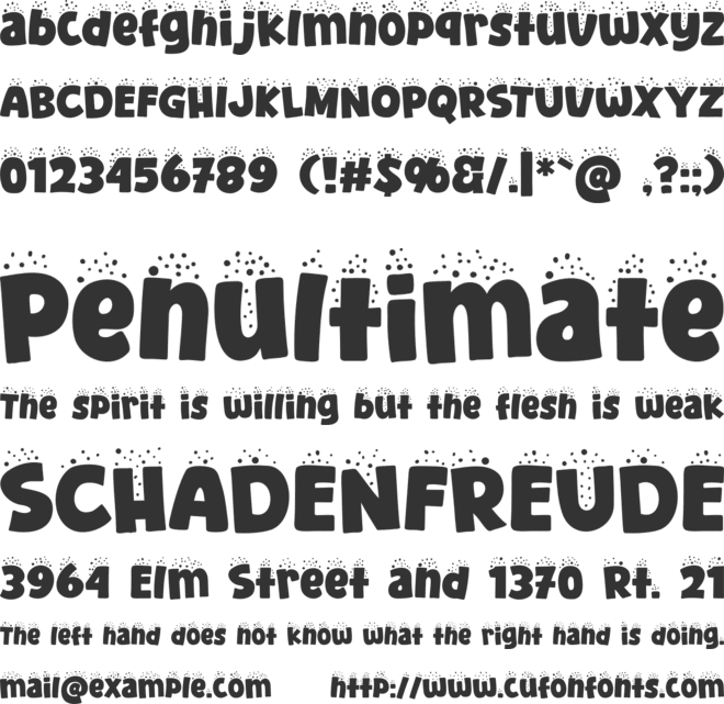 Quick Winter font preview