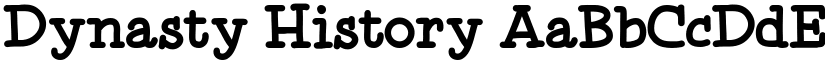 Dynasty History font