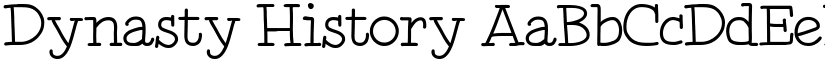 Dynasty History font
