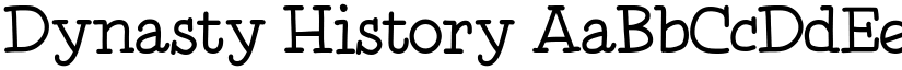 Dynasty History font