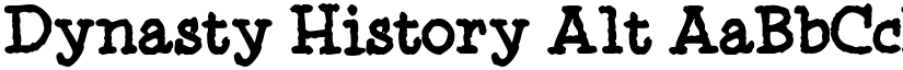 Dynasty History Alt font