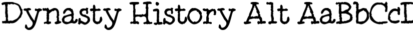 Dynasty History Alt font