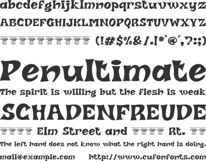 Twilight Witch font preview