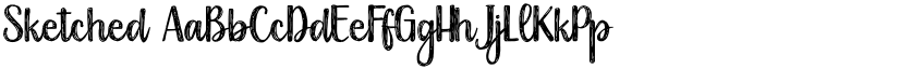 Sketched font